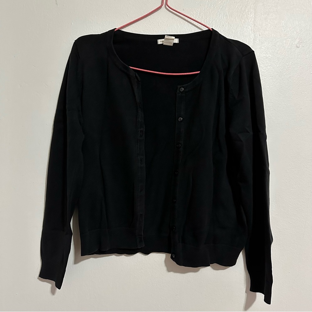 H&M black cardigan with buttons size medium